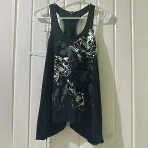 Express bling floral tank top-XXS like new